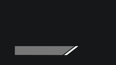 Simple minimalistic line empty lower third design animated Stock Illustration