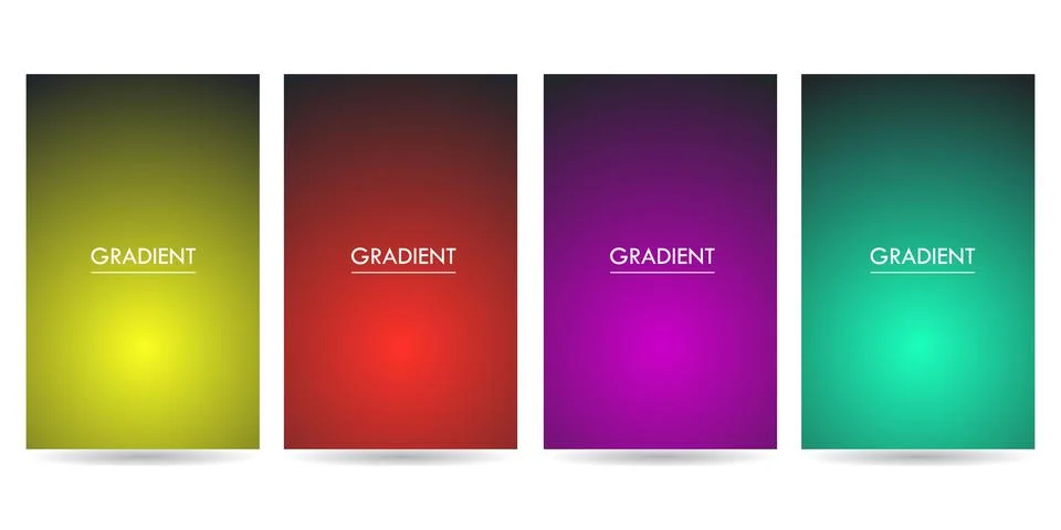 Simple Minimalistic Sets Of Colorful Gradient Background Stock Illustration