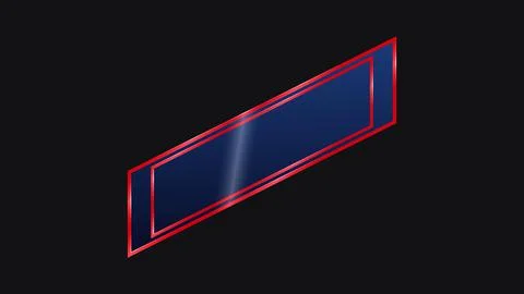Simple minimalistic shiny metallic lower third animation Stock Illustration