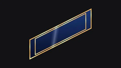 Simple minimalistic shiny metallic lower third animation Stock Illustration