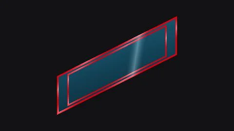 Simple minimalistic shiny metallic lower third animation Stock Illustration