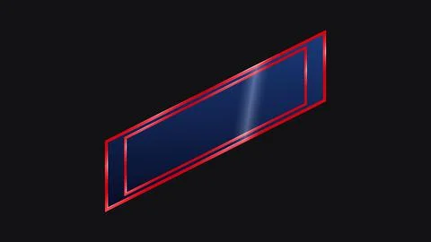 Simple minimalistic shiny metallic lower third animation Stock Illustration