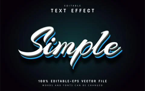 Simple minimalistic style text effect Stock Illustration