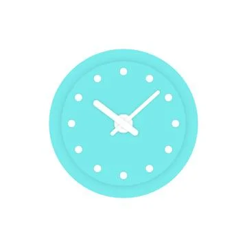 Simple mint clock icon Stock Illustration