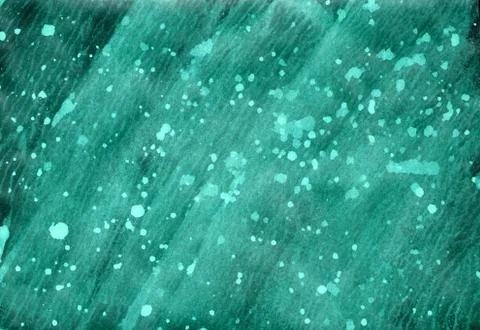 Simple minty, turquoise abstract background with drops, stripes and stains. Stock Illustration
