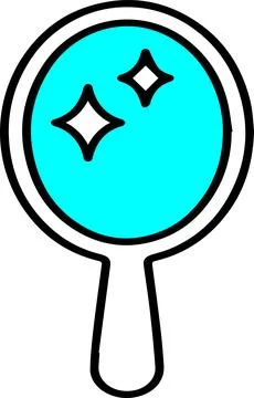 Simple mirror line icon representing symmetry reflection balanced clean desig Stock Illustration