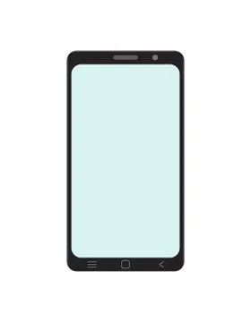 Simple mockup smart phone template with blank screen on white background Иллюстрация