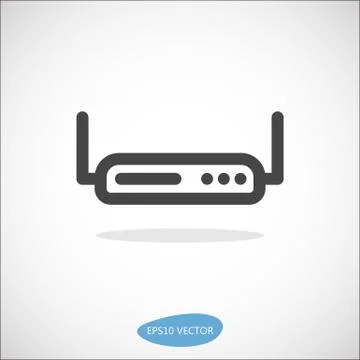 Simple Modem Router Icon Stock Illustration