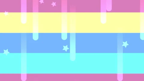 Simple modern abstract cartoon background loop with stars and colorful lines Stock Footage 263815766