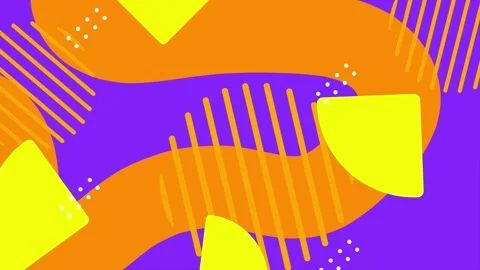 Simple modern abstract shapes and lines in a geometric composition seamless 4k Stock Footage 322145994