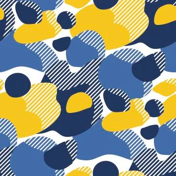 Simple modern abstract shapes seamless pattern イラスト素材