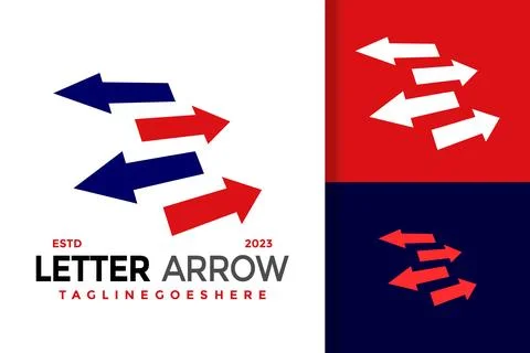 Simple modern arrow initial letter s logo vector icon illustration Stock Illustration