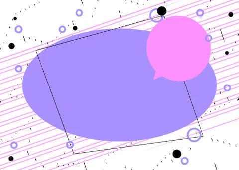 Simple modern art frame for text. Stylish geometric graphics, banner template Stock Illustration