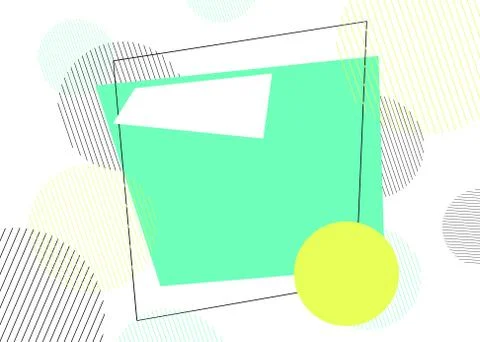 Simple modern art frame for text. Stylish geometric graphics, banner template Stock-Illustration