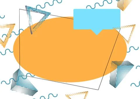 Simple modern art frame for text. Stylish geometric graphics, banner template Stock Illustration