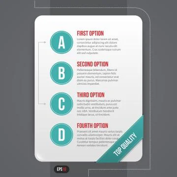 Simple modern background with four options. EPS10. Stock Illustration