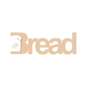 Simple modern bread typography bakery logo Stock Illustration