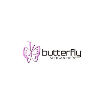 Simple modern butterfly  Stock Illustration