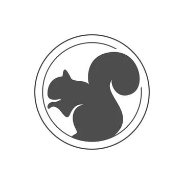 Simple modern chipmunk squirrel logo design vector illustrations Stock Illustration