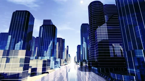 Simple Modern City Grid A1m Video stock 170342009