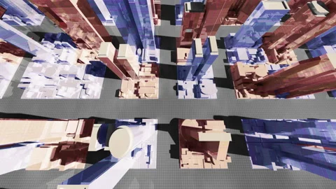 Simple Modern City Grid B3d Vídeos de archivo 170427398