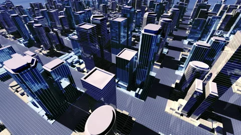 Simple Modern City Grid D2m Vídeos de archivo 170338533