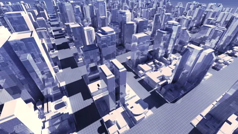 Simple Modern City Grid D3a Stock Footage 170119130