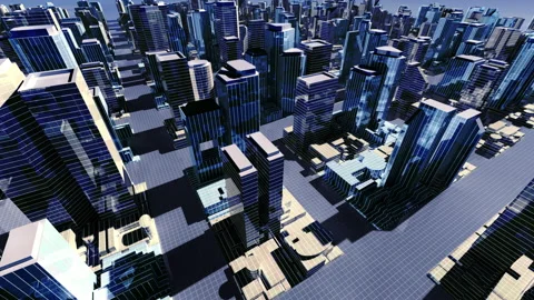 Simple Modern City Grid D3m Видео 170338372