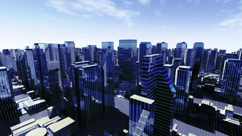 Simple Modern City Grid Rot2m Stock Footage 170341378