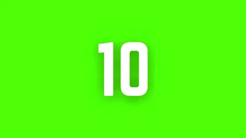 Simple Modern Countdown Timer 10 to 0 Seconds with Zoom Animation Stock Footage 309829114
