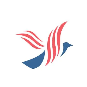 Simple modern flying bird logo fly birds graphic template vector illustration Stock Illustration