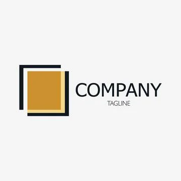 Simple Modern Geometric Logo Design Stock Illustration