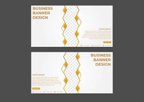 Simple modern gradient business banner design template Illustrazione stock