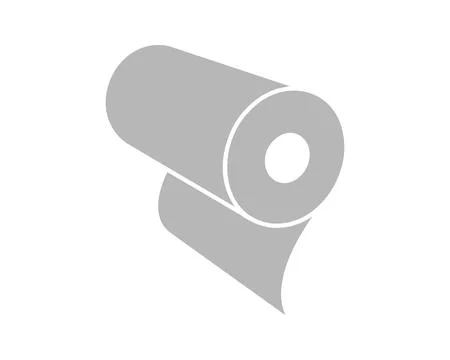 Simple, modern graphic of a paper roll.  Perfect for illustrating concepts .. Stock Illustration