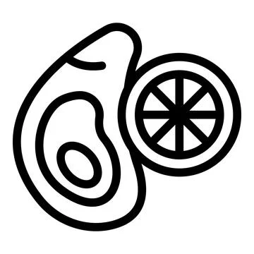 Simple, modern icon of a hand squeezing a citrus fruit Stock Illustration