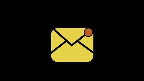 A simple modern icon representing email or message envelope. Modern email i.. Stock Footage 337567594