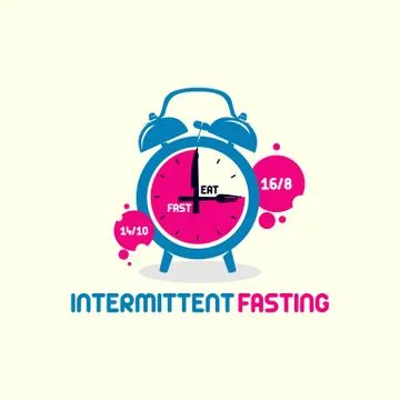 Simple modern intermittent fasting clock timer vector icon Illustrazione stock