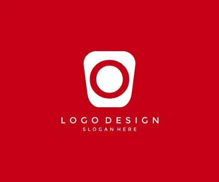 Simple Modern O Logo Design Stock Illustration
