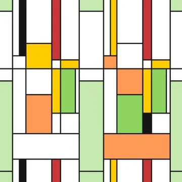 Simple modern pattern - seamless texture in Mondrian style. Design for gift w Stock Illustration