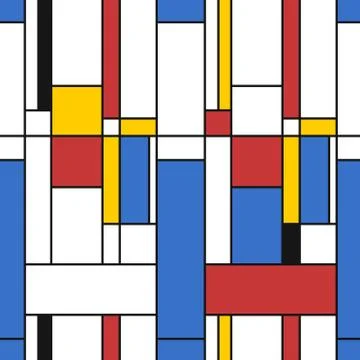 Simple modern pattern - seamless texture in Mondrian style. Design for gift w Illustrazione stock