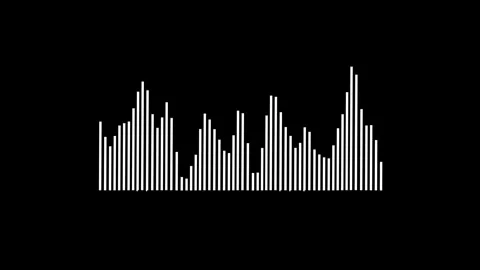 Simple modern speech sound wave. Voice signal indicator abstract animation Stockbeeldmateriaal 337699900