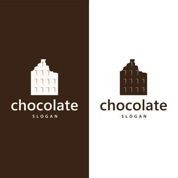 Simple modern style chocolate bite design template Stock Illustration