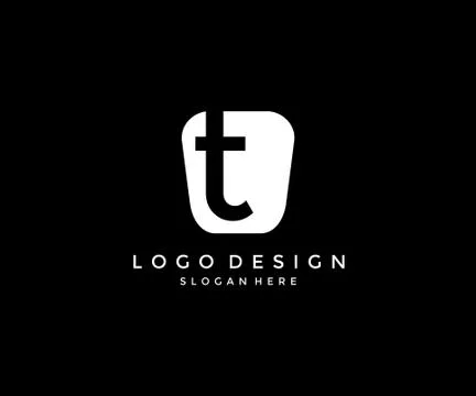 Simple Modern T Logo Design Template Stock Illustration