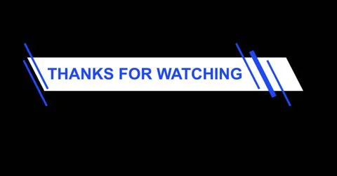 Simple modern Thanks for watching lower third end credits banner. Thanks an.. Stock Illustration