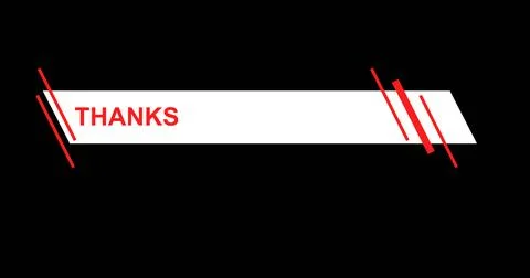 Simple modern Thanks for watching lower third end credits banner. Thanks an.. Stock Illustration