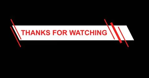 Simple modern Thanks for watching lower third end credits banner. Thanks an.. Stock Illustration