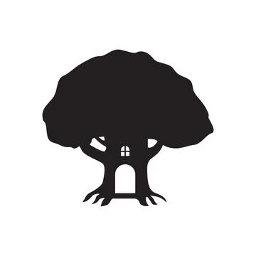 Simple modern Treehouse logo design vector illustration Stock Illustration