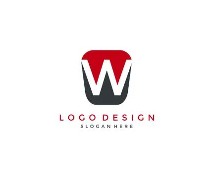 Simple Modern W Logo Design Template Stockillustratie