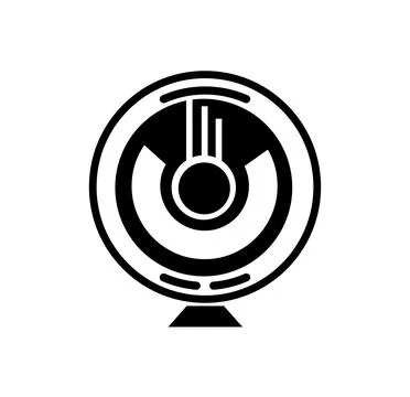 Simple modern web camera for photo shoot vector logo and icon Stock Illustration