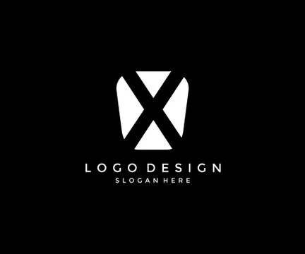 Simple Modern X Logo Design Template Stockillustratie